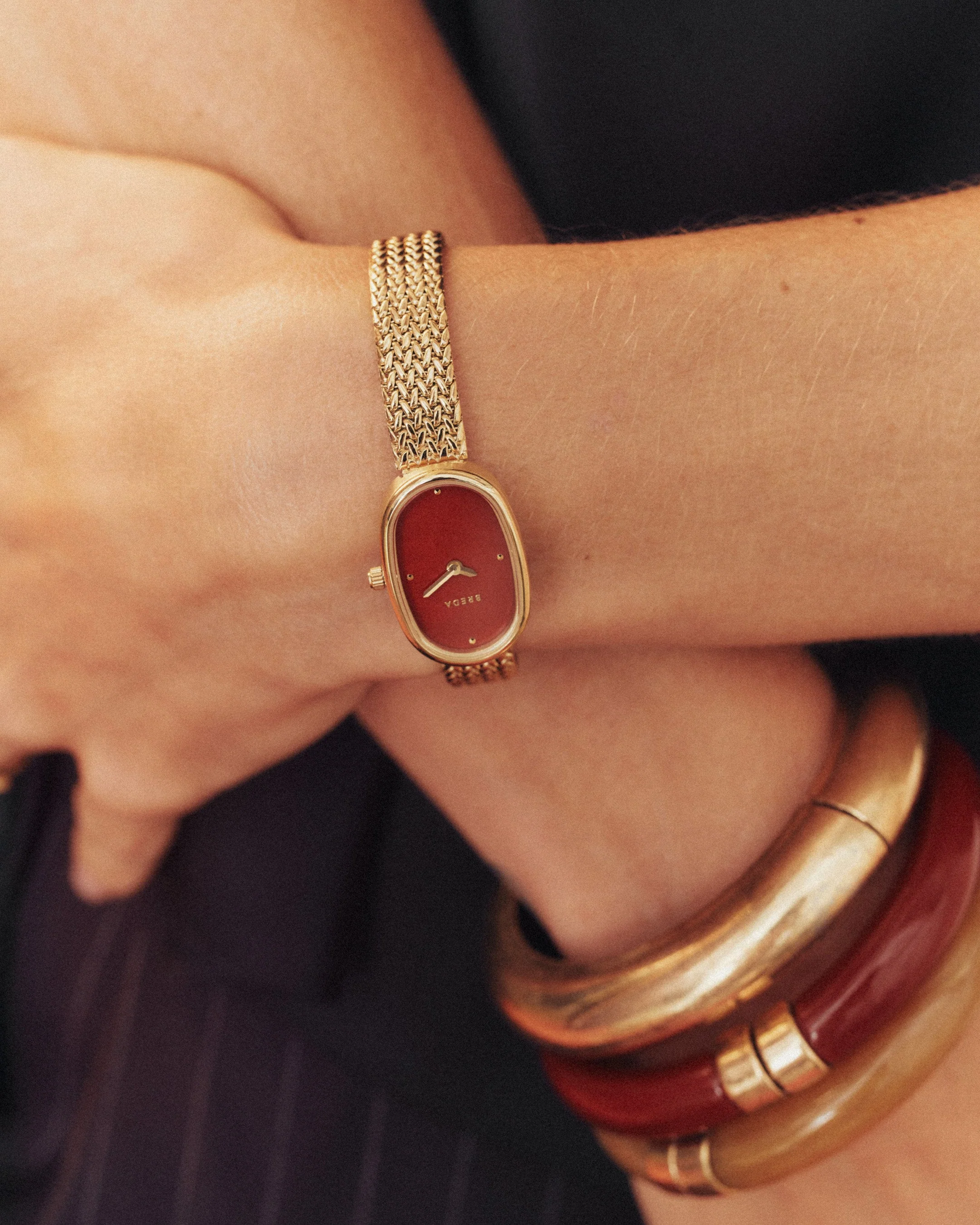 Jane (Tethered) | Small 18mm - Gold/Scarlet - Image 4
