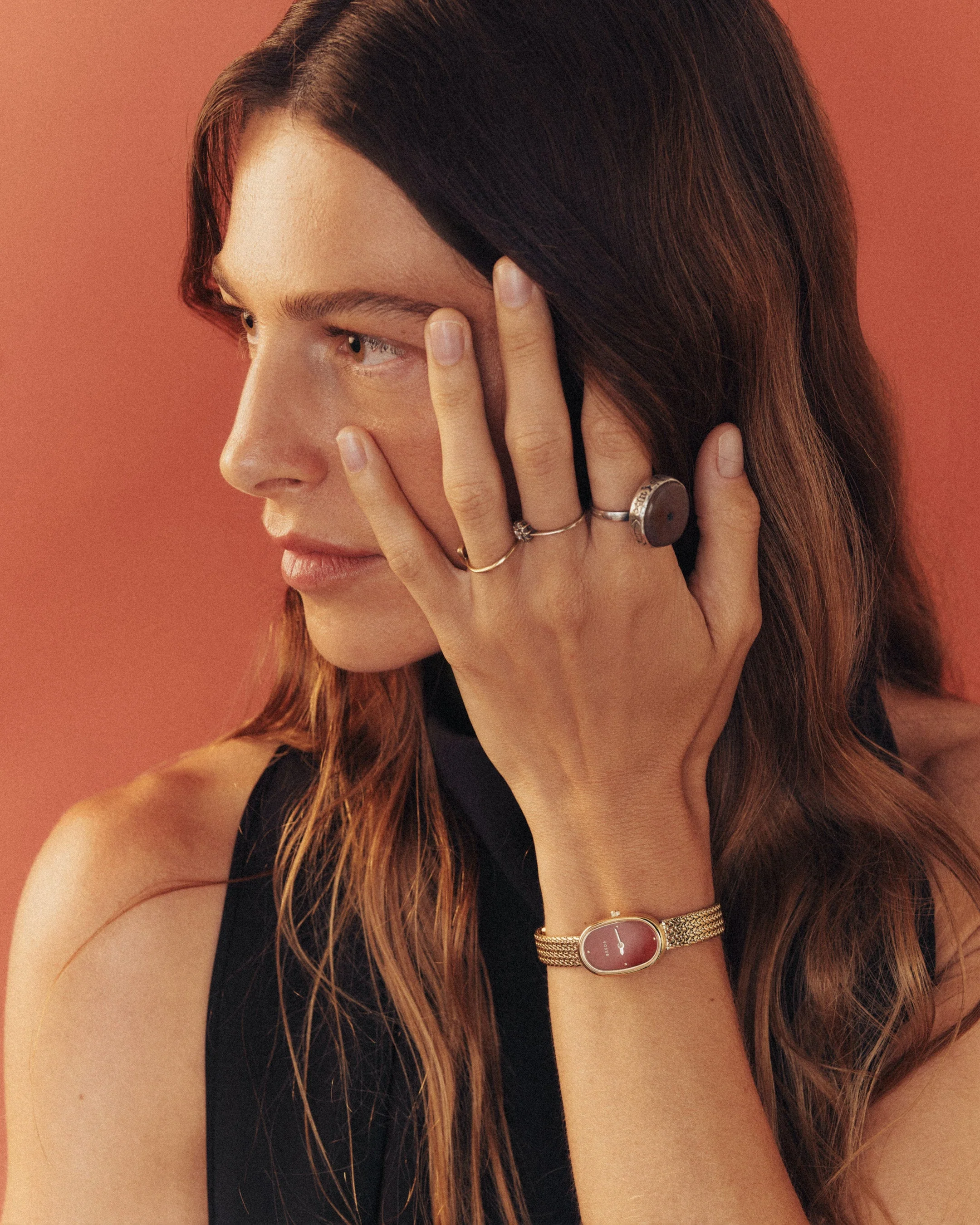 Jane (Tethered) | Small 18mm - Gold/Scarlet - Image 5